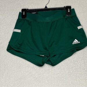ADIDAS Aeroready Women’s Athletic Running Shorts Green w/ White Trim Size Small